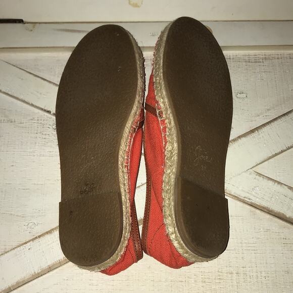 Joie Adrien Fluorescent Coral Espadrille Flats size 6.5 - Picture 8 of 8